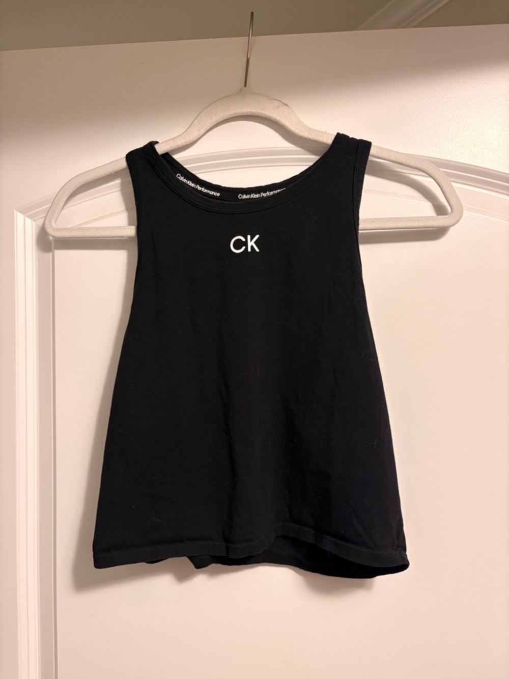 Calvin Klein Performance Black Logo Crop Tank